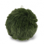 Ciondoli accattivanti Pompon verde olivastro scuro