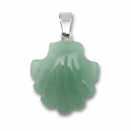 Perline in pietra naturale quarzo avventurina conchiglia verde giada