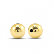 Perline metallizzate tonde 6mm oro metallico