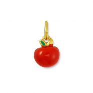 Ciondoli di metallo mela rosso-oro