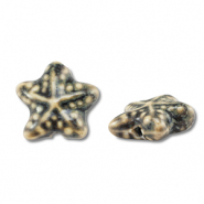 Perline di ceramica stella marina marrone chiaro