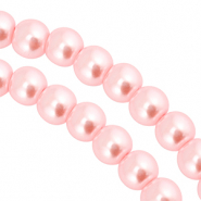 Perline di vetro con effetto perlato 6mm rosa