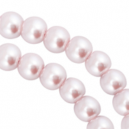 Perline di vetro con effetto perlato 4mm pastello rosa chiaro