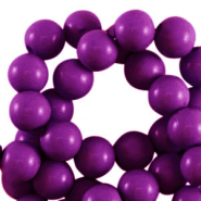 Perline in acrilico 4 mm lucido viola melanzana