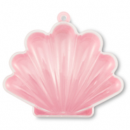 Espositore per bigiotteria contenitore conchiglia transparente-rosa