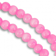 Perline di vetro 8 mm multicolore rosa