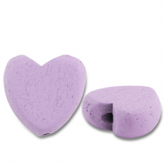 Perline di legno cuore viola chiaro