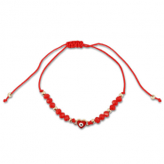 Cavigliere alla moda perline miste rosso-oro