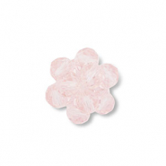 Ciondoli sfaccettati fiore rosa chiaro trasparente