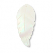 Pendenti di conchiglia foglia bianco (colore naturale)