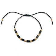 Cavigliere alla moda perline miste nero-oro