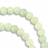 Perline di vetro 6mm verde chiaro-giallo chiaro