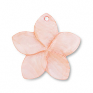 Ciondolo di conchiglia fiore rosa pesca