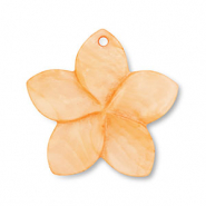 Ciondolo di conchiglia fiore arancione