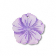 Ciondolo di conchiglia fiore viola