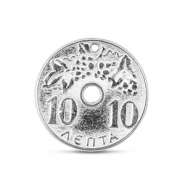Ciondoli di metallo DQ moneta argento antico (privo di nichel)