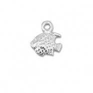 Ciondoli di metallo DQ pesce argento antico (privo di nichel)