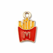 Ciondoli di metallo smalto fritte oro-rosso-giallo