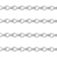 Componenti in acciaio inossidabile catena a rol&ograve; con maglia a goccia argento