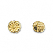 Perline in acciaio inossidabile fiore oro