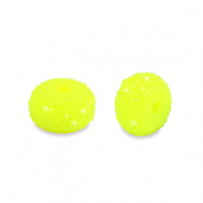 Perline in resina rondella 6mm giallo neon