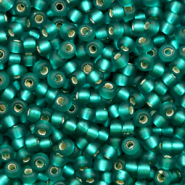 Rocailles Miyuki 8/0 Silverlined Matte Teal Green 8-2425F