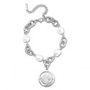 Bracciali in acciaio inossidabile rosa argento