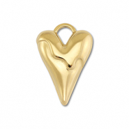 Ciondoli in acciaio inossidabile cuore oro
