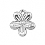 Ciondoli in acciaio inossidabile fiore argento