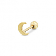 Piercing all'orecchio in acciaio inossidabile luna oro