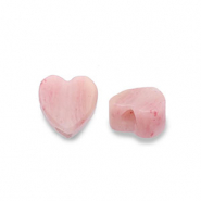 Perline in pietra naturale Quarzo Rosa cuore rosa pesca