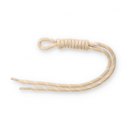 Portachiavi paracord beige-bianco