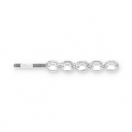 Accessori per capelli fermaglio per capelli con strass argento-trasparente
