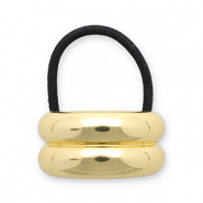 Accessori per capelli elastici per capelli con metallo oro-nero