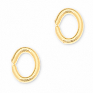 Componenti di metallo DQ anellino apribile ovale oro (privo di nichel)