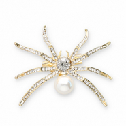 Broches ragno oro-cristallo