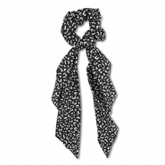 Elastici per capelli con fiocco nero-bianco