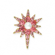 Broches stella oro-rosa-bianco
