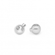 Componenti di metallo DQ Eco-brass&reg; schiaccini tonda argento antico (privo di nichel)