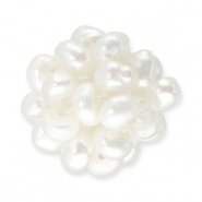 Perle di acqua dolce in stile grappolo bianco naturale