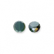 Perline sfaccettate verde scuro-rivestimento AB