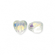 Perline sfaccettate fashion cuore trasparente-rivestimento AB