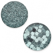 Cabochon Polaris Elements 20 mm piatto Helios verde petrolio