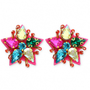 Orecchini alla moda stella multicolore
