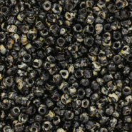 Rocailles Miyuki 8/0 Opaque picasso black 8 - 4511