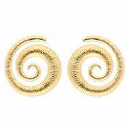Orecchini in acciaio inossidabile spirale oro