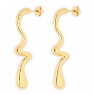 Orecchini in acciaio inossidabile goccia oro