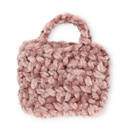 Borsette all'uncinetto fatte a mano rosa malva