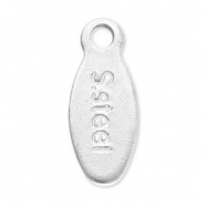 Componenti in acciaio inossidabile Targhetta finale "S.steel" argento