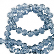 Perline sfaccettate 4x3mm rondella blu navy